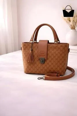 Maroon PU Leather Crossbody Bag for Girls